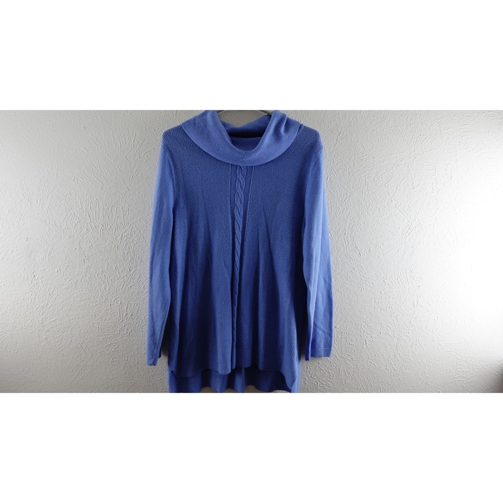 Dana Buchanan blue cowl neck tunic sweater size xl